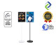 A4 Frameless Sign Display Stand with Round Base – White and Black Freestanding Poster Holder for Retail & Events A4 Frameless Sign Display Stand with Round Base – White and Black Freestanding Poster Holder for Retail & Events