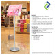 A4 Frameless Sign Display Stand with Round Base – White and Black Freestanding Poster Holder for Retail & Events A4 Frameless Sign Display Stand with Round Base – White and Black Freestanding Poster Holder for Retail & Events