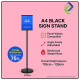 A4 Frameless Sign Display Stand with Round Base – White and Black Freestanding Poster Holder for Retail & Events A4 Frameless Sign Display Stand with Round Base – White and Black Freestanding Poster Holder for Retail & Events