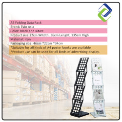 Foldable Metal A4 Stand for Brochure Newspaper Magazine Book