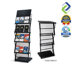 Heavy Duty Metal Brochure Display Rack 4 Tier Stand