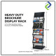Heavy Duty Metal Brochure Display Rack 4 Tier Stand