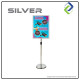 A2 Poster Display Stand (Silver/Black/Gold) – Stable Weighted Base