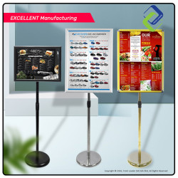 A3 Pedestal Display Stand Right Angle – Freestanding Paper Sign Holder for Retail & Office