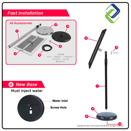 A3 Pedestal Display Stand Right Angle – Freestanding Paper Sign Holder for Retail & Office