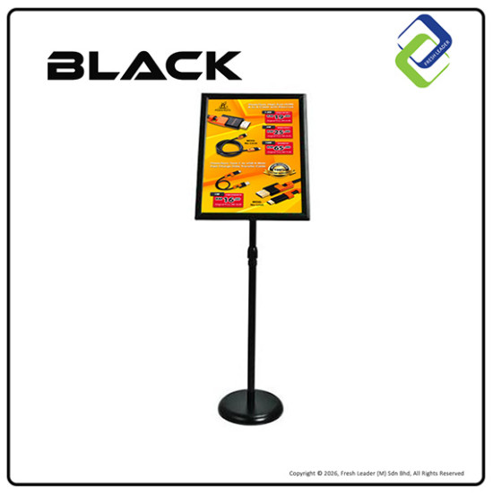A3 Pedestal Display Stand Right Angle – Freestanding Paper Sign Holder for Retail & Office