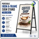 Portable Iron A-Frame Sign Stand 120x80cm for Business Promotion