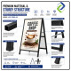 Portable Iron A-Frame Sign Stand 120x80cm for Business Promotion