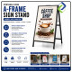 Portable Iron A-Frame Sign Stand 120x80cm for Business Promotion