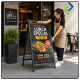 Portable Iron A-Frame Sign Stand 120x80cm for Business Promotion