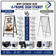 Portable Iron A-Frame Sign Stand 120x80cm for Business Promotion
