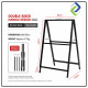 Portable Iron A-Frame Sign Stand 120x80cm for Business Promotion