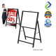 Portable Iron Single-Sided A-Frame Sign Stand 120x80cm for Business Promotion