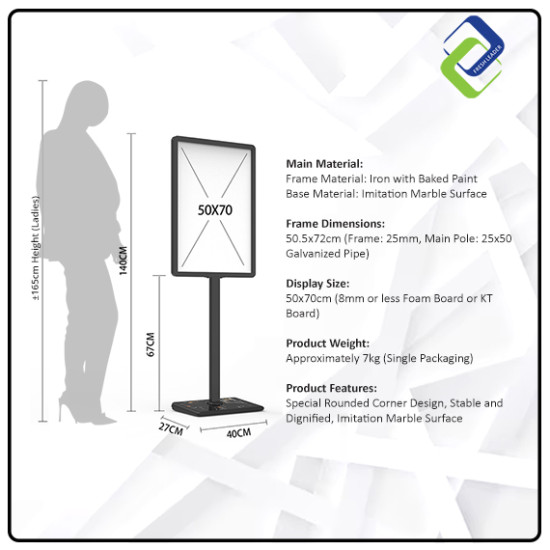 Portable Double-Sided Windproof Display Stand for Shops, Events & Promotions
