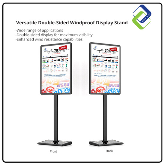 Portable Double-Sided Windproof Display Stand for Shops, Events & Promotions