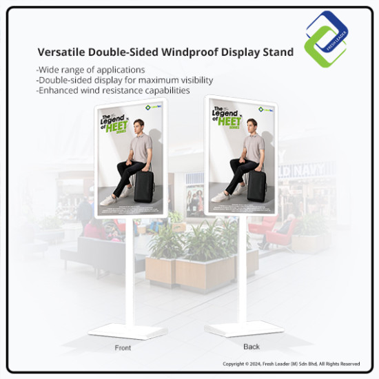 Portable Double-Sided Windproof Display Stand for Shops, Events & Promotions