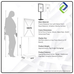 Portable Double-Sided Windproof Display Stand for Shops, Events & Promotions