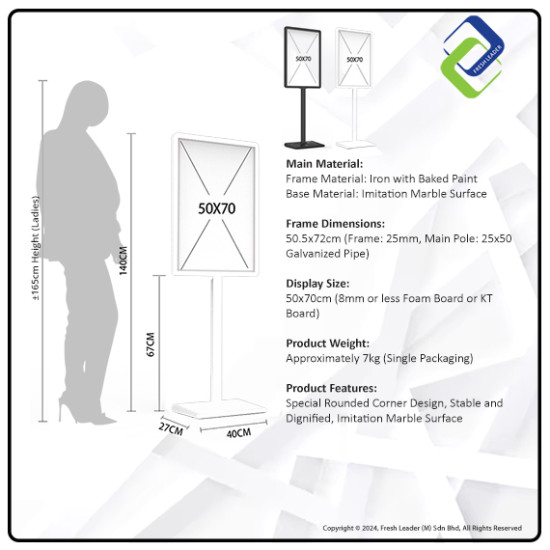Portable Double-Sided Windproof Display Stand for Shops, Events & Promotions