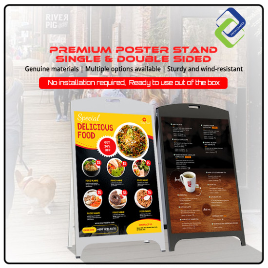 Premium Poster Board Stand (90x60cm) - Single Sided