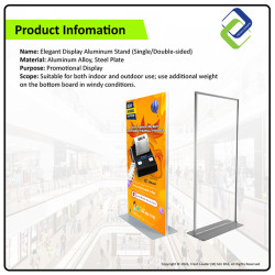 Premium Aluminum Display Stand | Elegant 100x200cm Banner Holder