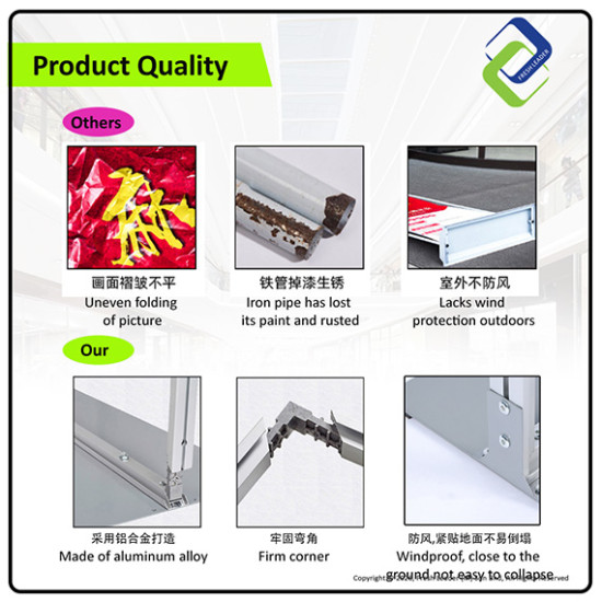 Premium Aluminum Display Stand | Elegant 100x200cm Banner Holder