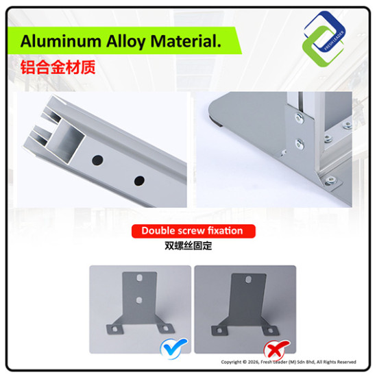 Premium Aluminum Display Stand | Elegant 100x200cm Banner Holder