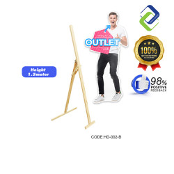 1.5m Wooden Human Standee Display – Life-Size Cutout for Advertising & Promotions