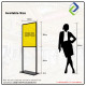 Black Metal Poster Display Double Stand 60x80cm Black Metal Poster Display Double Stand 60x80cm