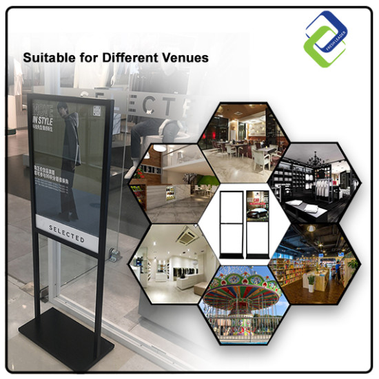 Black Metal Poster Display Double Stand 60x80cm Black Metal Poster Display Double Stand 60x80cm