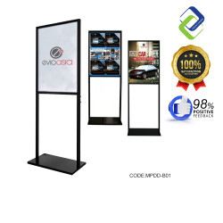 Black Metal Poster Display Double Stand 60x80cm