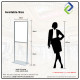 White Metal Poster Display Double Stand 60x80cm
