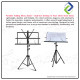 Portable Folding Music Stand Dual-Use – Desktop & Floor Sheet Book Stand with Clip Holder & Carry Bag