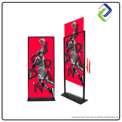 Vertical Floor Standing Advertising Poster Display Stand (Black, Size: 80x180cm)