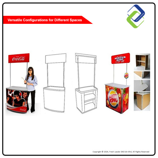 Portable Trade Show Promotion Table: Foldable Stand for Supermarket Advertising