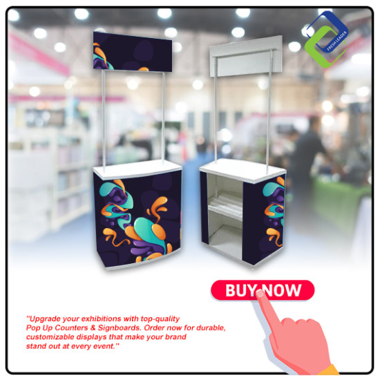 Portable Trade Show Promotion Table: Foldable Stand for Supermarket Advertising