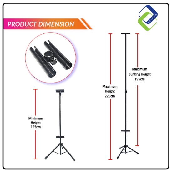 Double-Sided T Bunting Banner Display Stand with Tripod Double-Sided T Bunting Banner Display Stand with Tripod