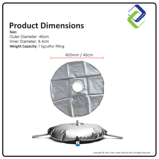 Water-Fillable PVC Base Bag, 7kg Capacity, 460mm Diameter – Stable Flag Stand Water-Fillable PVC Base Bag, 7kg Capacity, 460mm Diameter – Stable Flag Stand