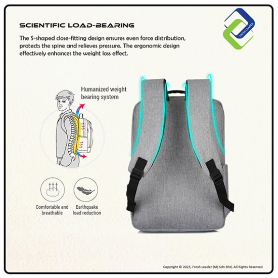 Stylish Laptop Backpack with USB Charging Port – Casual School & Office Bag for 14–15.6 Inch Laptop