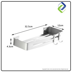 Aluminum Bathroom Shelf Rack: Stylish Storage with Hook