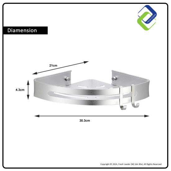Hang & Store: Aluminum Triangle Shelf Rack for Bathrooms Hang & Store: Aluminum Triangle Shelf Rack for Bathrooms