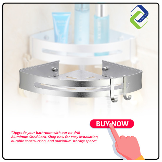 Hang & Store: Aluminum Triangle Shelf Rack for Bathrooms Hang & Store: Aluminum Triangle Shelf Rack for Bathrooms
