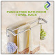 Double Towel Rail & No Drilling Bath Towel Bar (90cm) | Easy Installation Double Towel Rail & No Drilling Bath Towel Bar (90cm) | Easy Installation