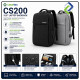 CASETEC CS200 15.6" Laptop Backpack USB Charging Waterproof Business Travel Bag