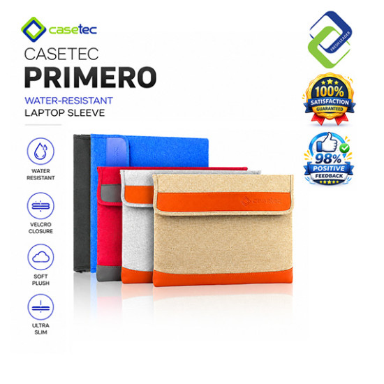 CASETEC Primero Laptop Sleeve 13.3–17" Water-Resistant Case