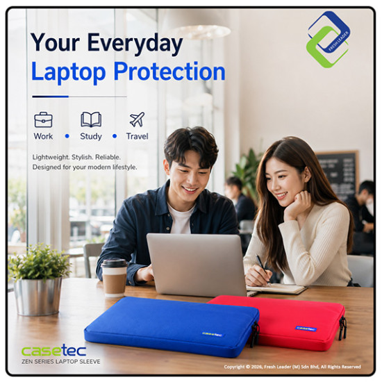 CASETEC ZEN Laptop Sleeve 13.3” 14” 15.6” Waterproof