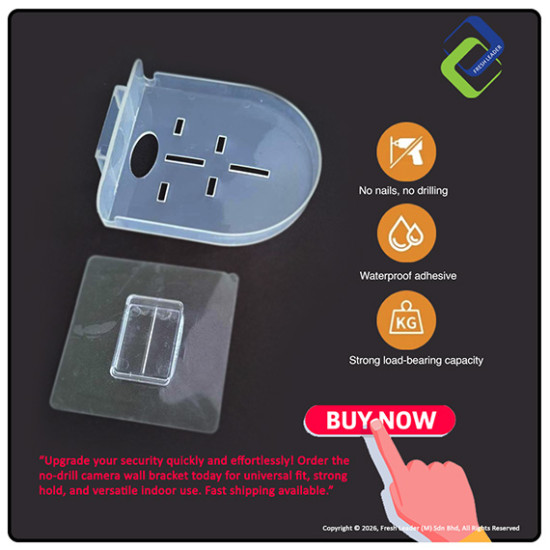 Easy Install No-Drill Security Camera Wall Bracket – Universal Holder for CCTV Cameras