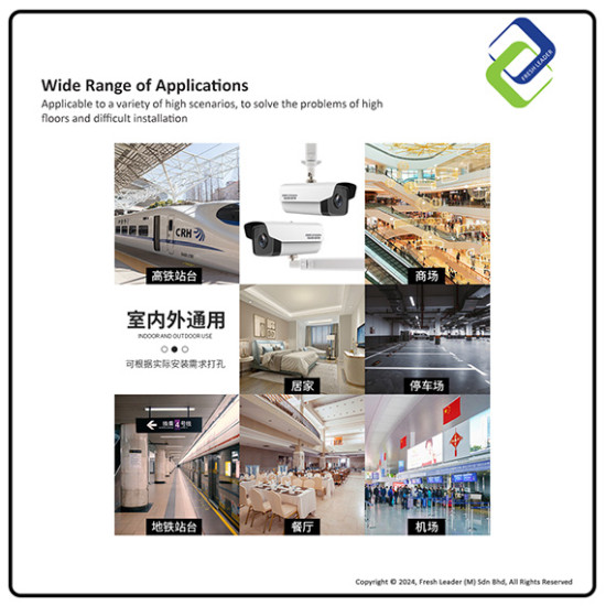 Adjustable IP Camera Wall Mount Bracket – 150mm Height x 84mm Width Adjustable IP Camera Wall Mount Bracket – 150mm Height x 84mm Width