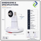 Security Camera Wall Mount Bracket – 3M Adhesive & Screw