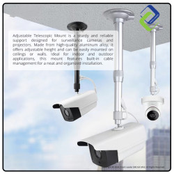 Durable Adjustable Telescopic Mount 100-200CM for Projectors and CCTV Security Cameras – Strong and Flexible