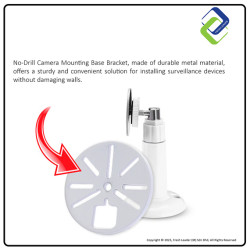 No-Drill Camera Mounting Base Bracket – Sturdy Metal Construction for Surveillance Devices